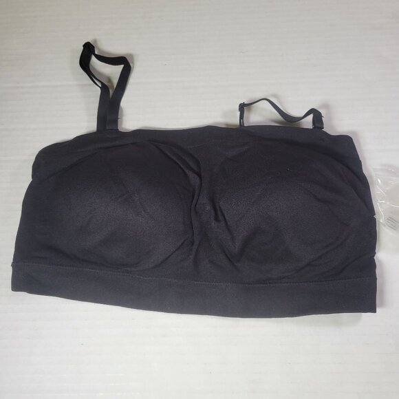 Truekind Black Convertible Strapless Bandeau Bra #10400 Size L - Picture 1 of 4